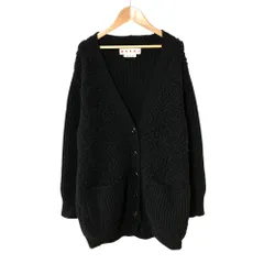 良品 MARNI マルニ カシミヤウール オーバーサイズ ニットカーディガン CPMD0011Q0 サイズ38 ブラック レディース 古着 中古 USEDのサムネイル