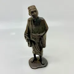 【美品✨】松尾芭蕉 像 置物 鉄製 ヴィンテージ aucのサムネイル
