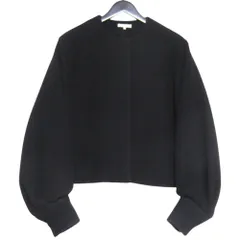美品 23AW yori ヨリ エアリーパフショートコート ノーカラージャケット サイズ38 ブラック レディース 古着 中古 USEDのサムネイル