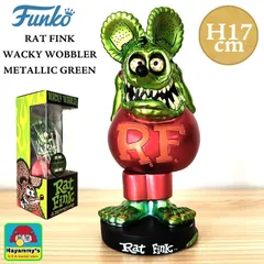 ラットフィンク フィギュア RAT FINK ボビングヘッド メタリック グリーン かわいい FUNKO アメリカン インテリア 雑貨 キャラクター ファンコ 置物 人形 雑貨 ディスプレイ 緑 おしゃれ カフェ バー 店舗 ギフト プレゼント