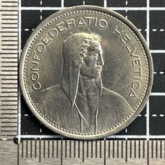 スイス　フラン　5フラン硬貨　25枚 スイス】5フラン硬貨 1968年 - メルカリ