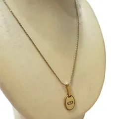 Christian Dior CDロゴ オーバル ネックレス ゴールドカラー ヴィンテージ