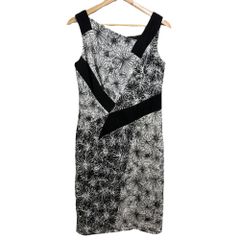 TADASHI SHOJI モノトーン 花柄 ノースリーブ ワンピース - メルカリ