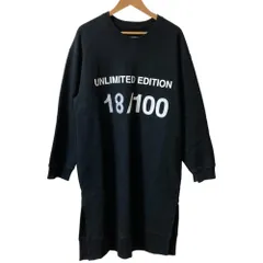美品 MM6 Maison Margiela メゾンマルジェラ UNLIMITED EDITION ロング スウェット ワンピース S32CU0063 XSサイズ ブラック レディース 古着 中古 USEDのサムネイル