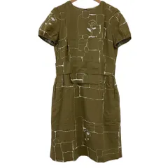 美品 mina perhonen ミナペルホネン undiscovered ワンピース サイズ38 カーキ レディース 古着 中古 USEDのサムネイル