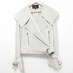 LANVIN COLLECTION ランバンコレクション ビッグカラー ショートジャケット 2465201 サイズ40 ライトベージュ レディース 古着 中古 USEDのサムネイル