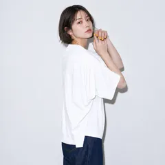 nagonstans ナゴンスタンス☆リメイクライクTシャツ M ホワイト アシンメトリー スリット バックデザイン オーバーTシャツ ゆったりシルエットのサムネイル