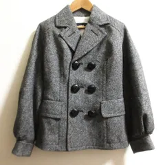美品 DSQUARED2 ディースクエアード パフスリーブ ツイードジャケット サイズ36 グレー レディース 古着 中古 USEDのサムネイル