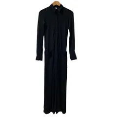 美品 TOTEME トーテム FLOWING JERSEY SHIRT DRESS シャツ ロングワンピース サイズXS ブラック レディース 古着 中古 USEDのサムネイル