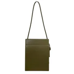 美品 Theory セオリー boxcalf flat ns bag ボックスカーフ フラット ショルダーバッグ カーキ レディース 古着 中古 USEDのサムネイル