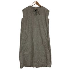 麻100%【美品】ネストローブ/製品染めリネンワンピース/カーキ/春夏 