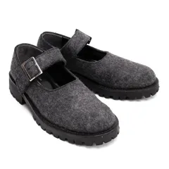 トリココムデギャルソンtricot COMME des GARCONS フェルトウールストラップシューズ グレー23のサムネイル