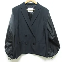 美品 24AW RIM ARK リムアーク コンビネーション ダブルブレステッドジャケット サイズFREE ブラック レディース 古着 中古 USEDのサムネイル