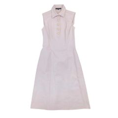 FOXEY NEW YORK ワンピース ノースリーブ ナチュラル 日本製 40 - メルカリ