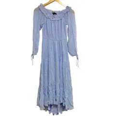 美品 maje マージュ Chiffon maxi dress ワンピース MFPRO03941 サイズ36 ブルー レディース 古着 中古 USEDのサムネイル