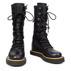ヨウジヤマモト×アディダスYohji Yamamoto×adidas YY 80' PUNK BOOTS 切替バックジップロングブーツ 黒23cmのサムネイル