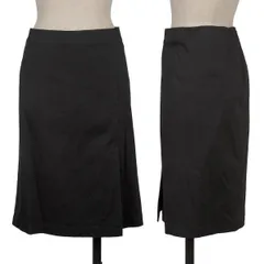 アルマーニジーンズARMANI JEANS コットンストレッチスリットスカート 黒44のサムネイル