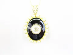 【未使用】 シャネル CHANEL 2017年 CC ココマーク パール ネックレス 黒