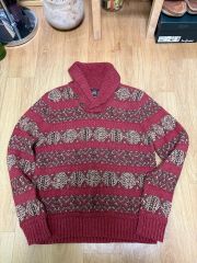 タグ付RRL 21AW ハンドニットショールカラープルオーバー M 