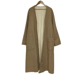 良品 allureville アルアバイル ノーカラー ウール リバーコート サイズ2 ブラウン レディース 古着 中古 USEDのサムネイル
