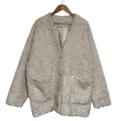 美品 yori ヨリ プードルボアジャケット ノーカラージャケット YR2225-101AW サイズ38 ベージュ レディース 古着 中古 USEDのサムネイル