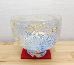 作家 ガラス作家 ガラス工芸士 石井康治 金箔 手吹 カップ ソーサー