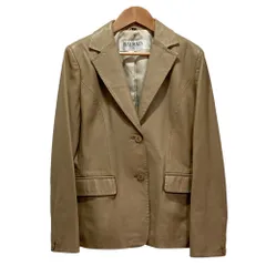 良品 BALMAIN バルマン ラムレザー テーラードジャケット 9 ベージュ レディース 古着 中古 USEDのサムネイル