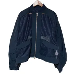 美品 25SS emmi atelier エミアトリエ メッシュブルゾン ジャケット F ネイビー レディース 古着 中古 USEDのサムネイル