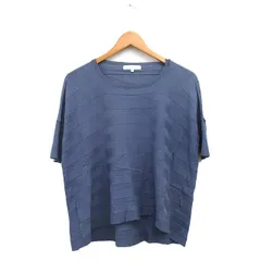 自由区 オンワード樫山 カットソー Tシャツ 五分袖 シンプル 38 パープル 紫 /KT30のサムネイル