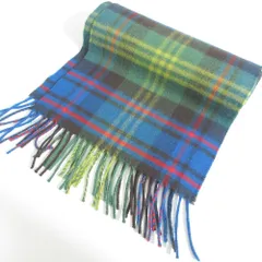 美品 Johnstons of Elgin ジョンストンズオブエルガン スコットランド製 カシミヤ100％ マフラー マルチカラー メンズ レディース 古着 中古 USEDのサムネイル