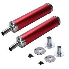 アメリカン ショート スリップオンマフラー 汎用 シルバー 30cm SR400