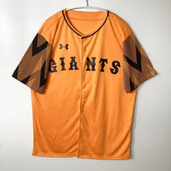 古着　美品　UNDER ARMOUR　アンダーアーマー　読売ジャイアンツ橙魂レプリカユニフォーム　応援グッズ　半袖シャツ　ユニセックス　M相当　ドライ　オレンジ　野球　公式のサムネイル