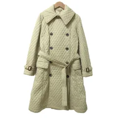 美品 WEEKEND MaxMara ウィークエンドマックスマーラ キルティング ベルト付き ワイドカラー トレンチコート 46 Lサイズ相当 ベージュ レディース 古着 中古 USEDのサムネイル