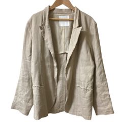ウィムガゼット 春夏物 リネン混テーラードジャケット ベージュ - メルカリ
