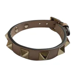 美品 VALENTINO ヴァレンティノ ロックスタッズ ブレスレット グレージュ ゴールドカラー レディース 古着 中古 USEDのサムネイル