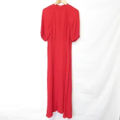 良品 24AW N°21 ヌメロヴェントゥーノ シルクブレンド タック ショートスリーブ ワンピース サイズ38 レッド レディース 古着 中古 USEDのサムネイル