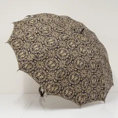 日傘 小宮商店 USED美品 晴雨兼用 正倉院裂 西陣織 鴛鴦唐草文 UV 撥水 耐水 55cm S4116のサムネイル