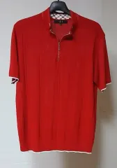 DAKS メンズ100 ハーフジップ サマーニット 半袖のサムネイル