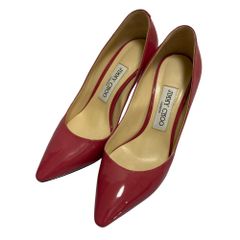 JIMMY CHOO ジミーチュウ パテントパンプス 36 レッド エナメル - メルカリ