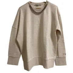美品 STELLA McCARTNEY ステラマッカートニー チェーンネック クループルオーバー スウェットトレーナー 6J0109 サイズ42 ベージュ レディース 古着 中古 USEDのサムネイル