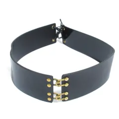 良品 YVES SAINT LAURENT rive gauche イヴサンローランリヴゴーシュ レースアップ レザーベルト ブラック レディース 古着 中古 USEDのサムネイル