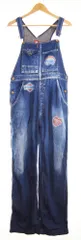 ヒステリックグラマー HYSTERIC GLAMOUR 90-00s Denim Over All デニムオーバーオール サロペット ラメプリント y2k 平成 2AP-1640 つなぎ・オーバーオール ブルー フリーサイズ 103LB-29のサムネイル