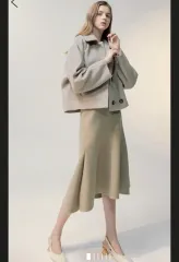 LANVIN 21fw ヘム フレア ウール ロング丈スカート 64のサムネイル