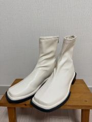 FRAY I.D センタージップショートブーツ ホワイト サイズ37 - メルカリ