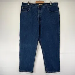 古着 エルエルビーン L.L.Bean デニム パンツ 5ポケット テーパード レザーパッチ w42×L29  ブルー系 メンズのサムネイル