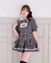 LIZLISA ピンストライプ2WAYセットアップ グレー 半袖 タグ付き - メルカリ