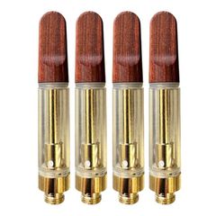 1 / 4 木製キャップカートリッジ 金ボディー1.0mlアトマイザー 100 