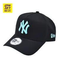 【ムラスポ公式】新品 NEW ERA ニューエラ キャップ 9FORTY A-Frame ニューヨーク・ヤンキース ブラック×ミントブルー 15202907 ムラサキスポーツ限定