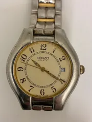 【中古品】 KENZOケンゾー 腕時計 クオーツ シルバー ゴールド ステンレス 時計 現状品のサムネイル