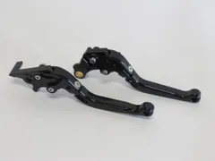 Honda レブル NS-1 GROM CBR400R/CB400F/400X 2013-2019 可倒式 ダブルビレットレバー 黒のサムネイル
